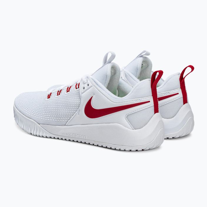 Bărbați pantofi de volei Nike Air Zoom Hyperace 2 alb și roșu AR5281-106 3