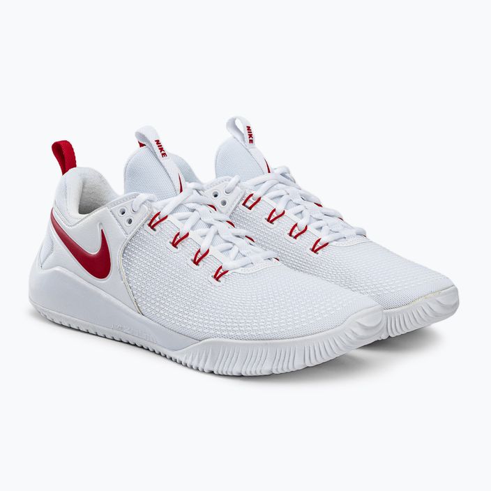 Bărbați pantofi de volei Nike Air Zoom Hyperace 2 alb și roșu AR5281-106 4