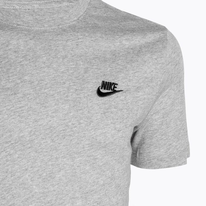 Tricou pentru bărbați Nike Sportswear Club dark grey heather/black 3