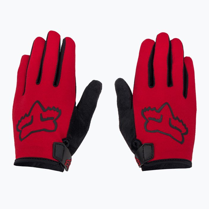 Mănuși de bicicletă pentru copii FOX Ranger negru/roșu 27389 3