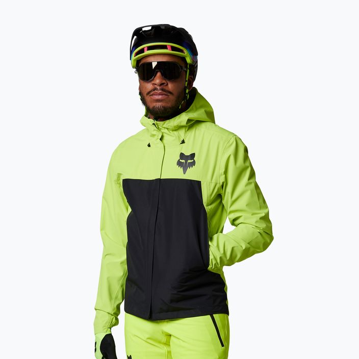 Jachetă de ciclism pentru bărbați FOX Ranger 2.5L Water Lunar galben 30254_130_S 2