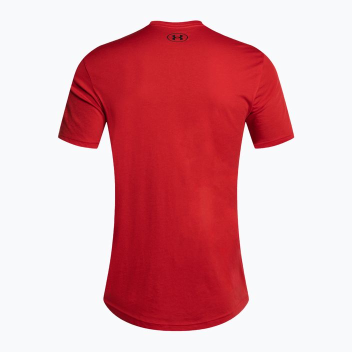 Under Armour Sportstyle Stânga piept SS tricou de antrenament pentru bărbați roșu/negru 5
