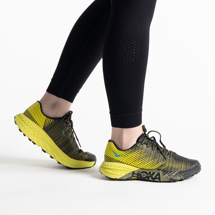 Pantofi de alergare pentru femei HOKA Evo Speedgoat negru/galben 1111430-CIB 3