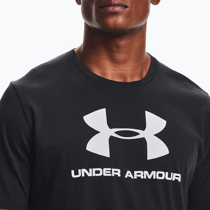 Tricou de antrenament pentru bărbați Under Armour UA Sportstyle Logo SS negru 1329590 4