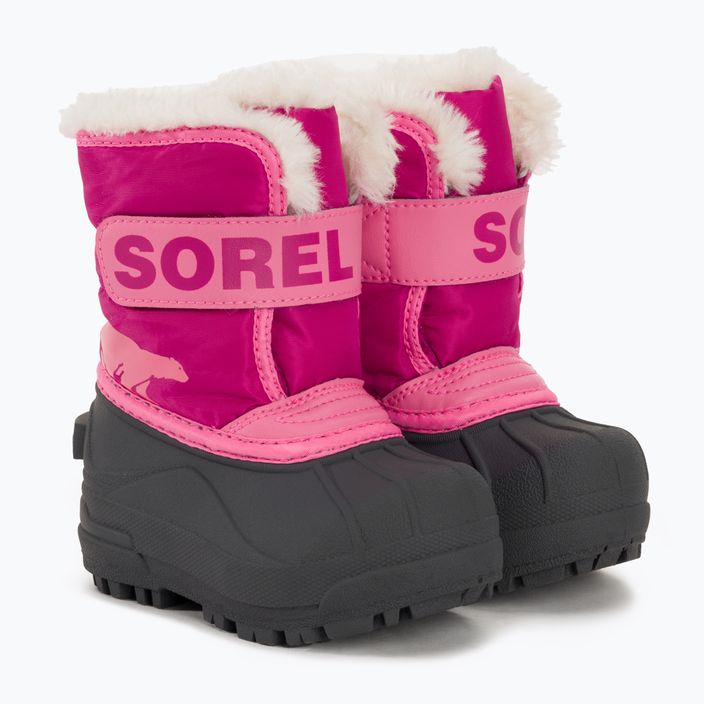 Ghete pentru copii Sorel Snow Commander tropic pink/deep blush 4