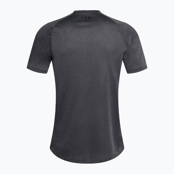 Tricou de antrenament pentru bărbați Under Armour Tech 2.0 carbon heather/negru pentru bărbați 5