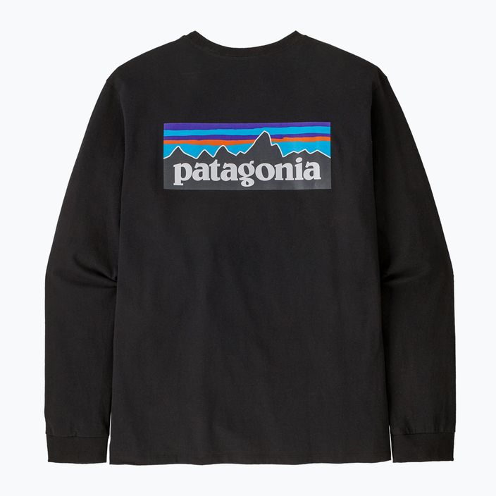 Longsleeve de trekking pentru bărbați Patagonia P-6 Logo Responsibili black 5