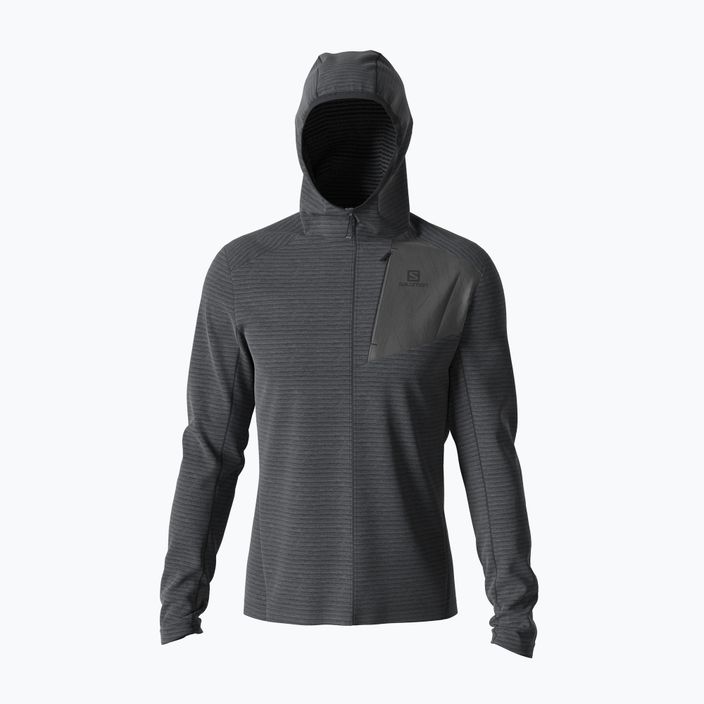 Bărbați Salomon Outline FZ Hoodie fleece sweatshirt fleece negru LC1368300 2