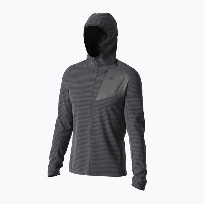 Bărbați Salomon Outline FZ Hoodie fleece sweatshirt fleece negru LC1368300 4