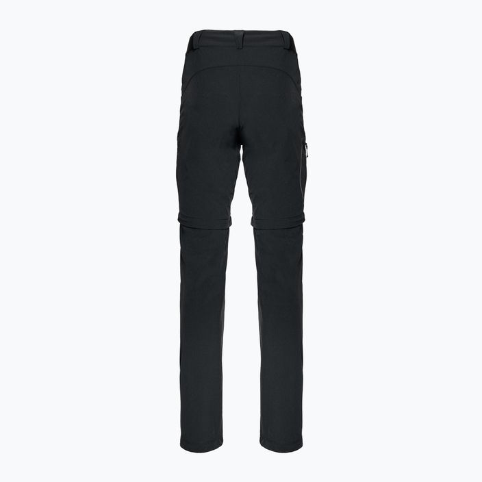 Pantaloni de trekking pentru femei Salomon Wayfarer Zip Off negru LC1701900 2