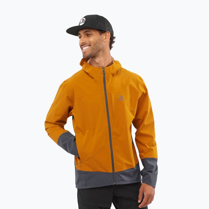 Salomon Outrack 2.5L jachetă de ploaie galbenă pentru bărbați LC1703600 2