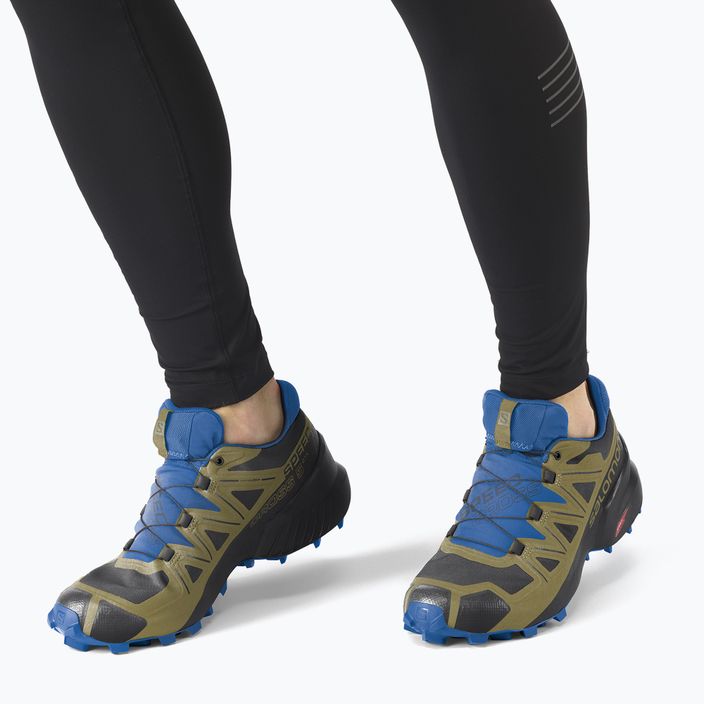 Pantofi de trail Salomon Speedcross 5 GTX verde-albastru pentru bărbați L41612400 9