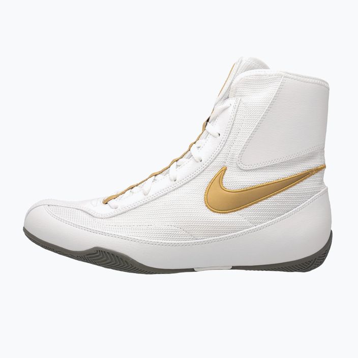 Nike Machomai alb și auriu pantofi de box 321819-170 12