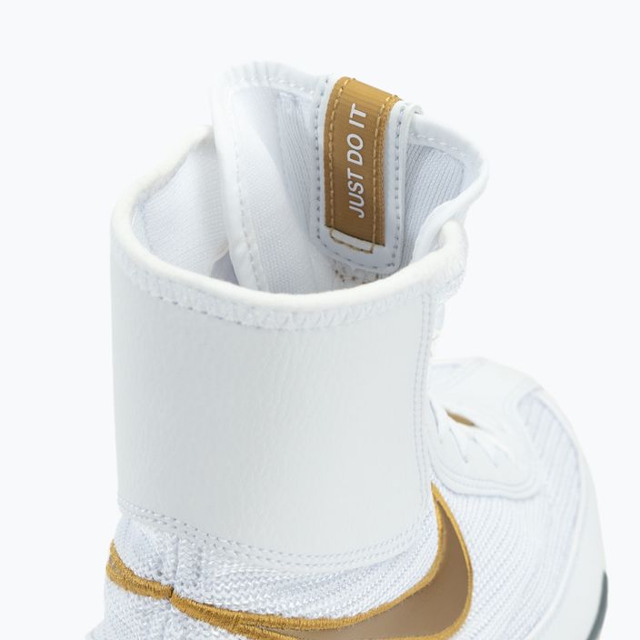 Nike Machomai alb și auriu pantofi de box 321819-170 10