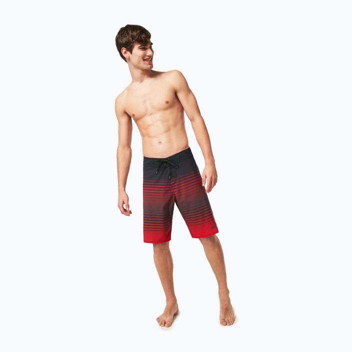 Pantaloni scurți de înot pentru bărbați Oakley Fade Out RC 21" negru/roșu FOA40370403H 4