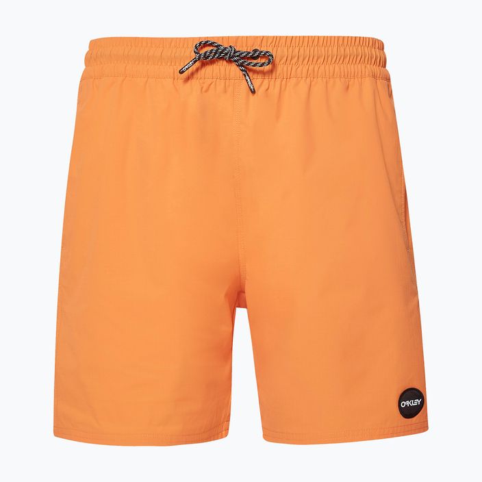 Pantaloni scurți de baie Oakley Oneblock 18" pentru bărbați, portocaliu FOA40430173K 4