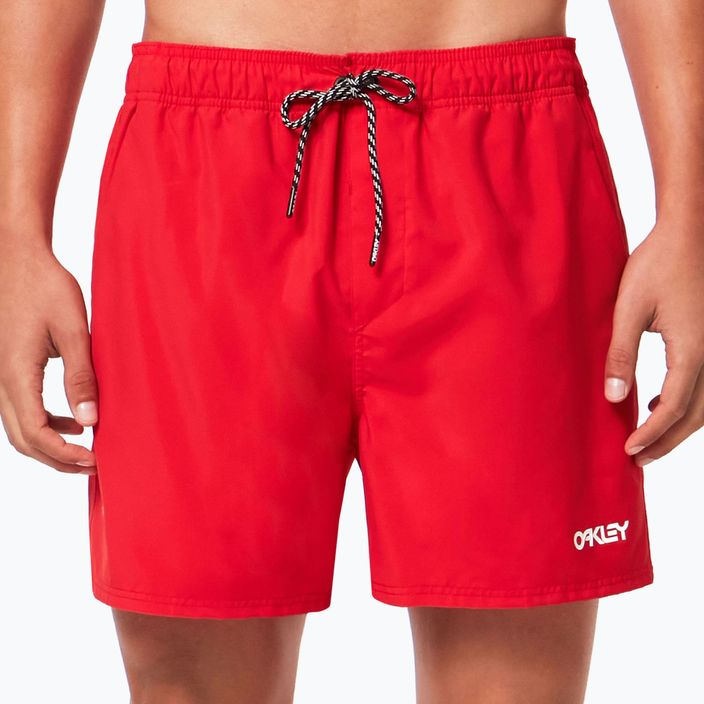Pantaloni scurți de baie Oakley Beach Volley 16" pentru bărbați, roșu FOA404310465 2