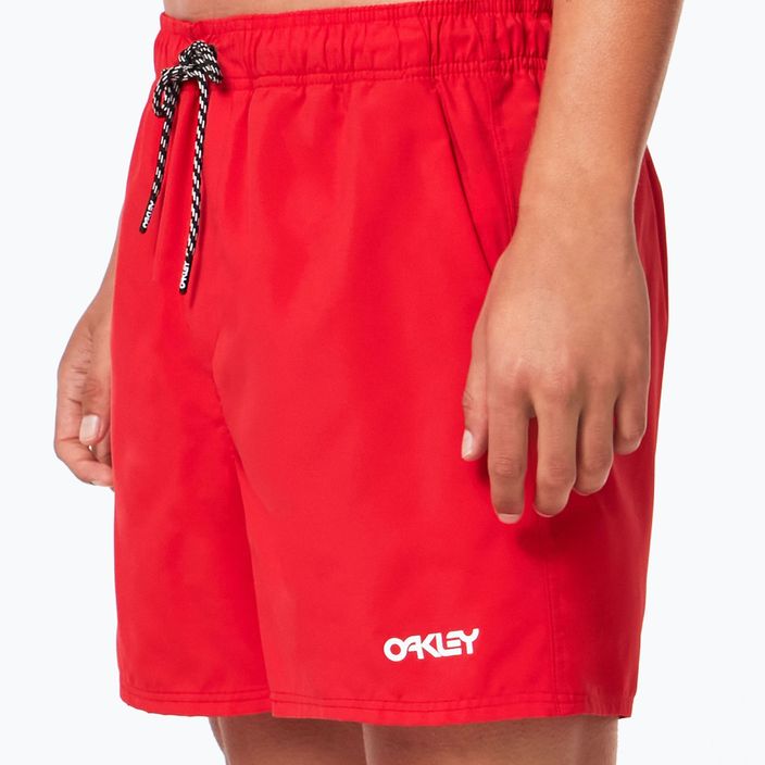 Pantaloni scurți de baie Oakley Beach Volley 16" pentru bărbați, roșu FOA404310465 5