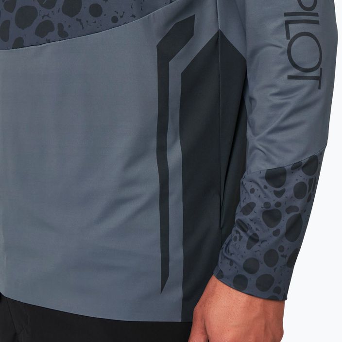 Tricou de ciclism pentru bărbați Oakley Maven Rc LS gri-negru FOA404403 7
