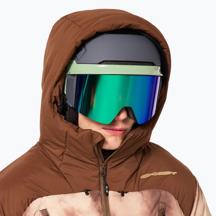 Jachetă de snowboard pentru bărbați Oakley TC Rykkinn maro cu imprimeu cu nori de culoare maro 11