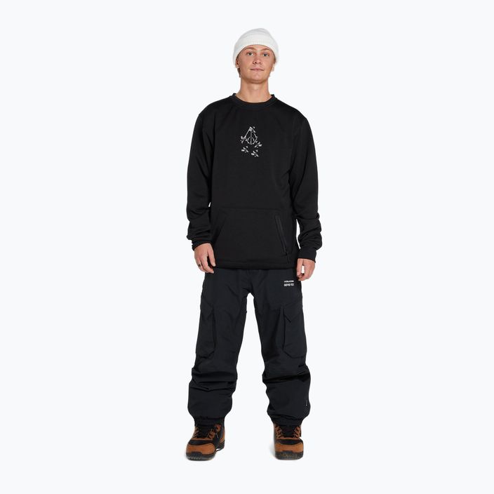 Volcom Let It Storm Crew tricou de snowboard pentru bărbați negru G4652201-ART