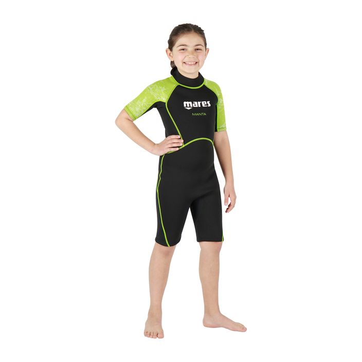 Mares Shorty Manta 2 mm costum de înot pentru copii negru-verde 412460 2