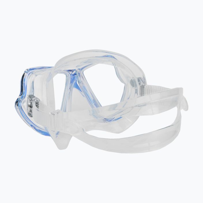 Mască de snorkeling Mares Wahoo transparent și albastru marin 411238 4
