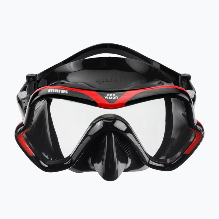 Mares One Vision mască de scufundări negru/roșu 411046 2
