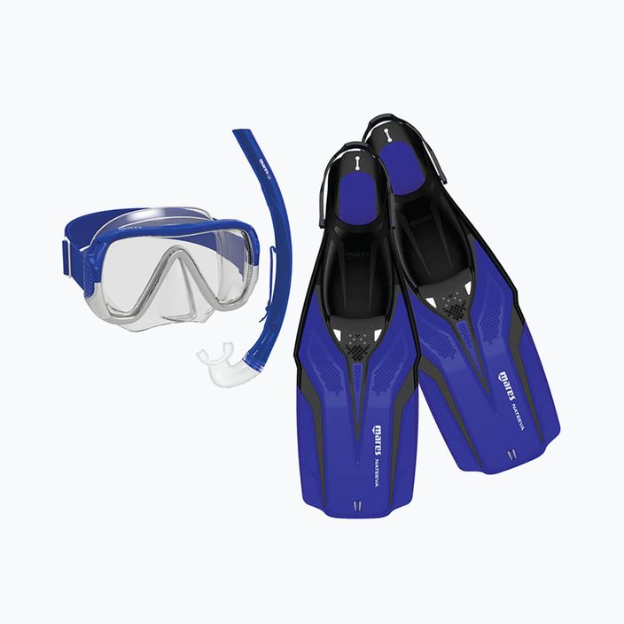 Set de scufundări Mares Nateeva Keewee mască + tub + aripioare albastru 410757 12