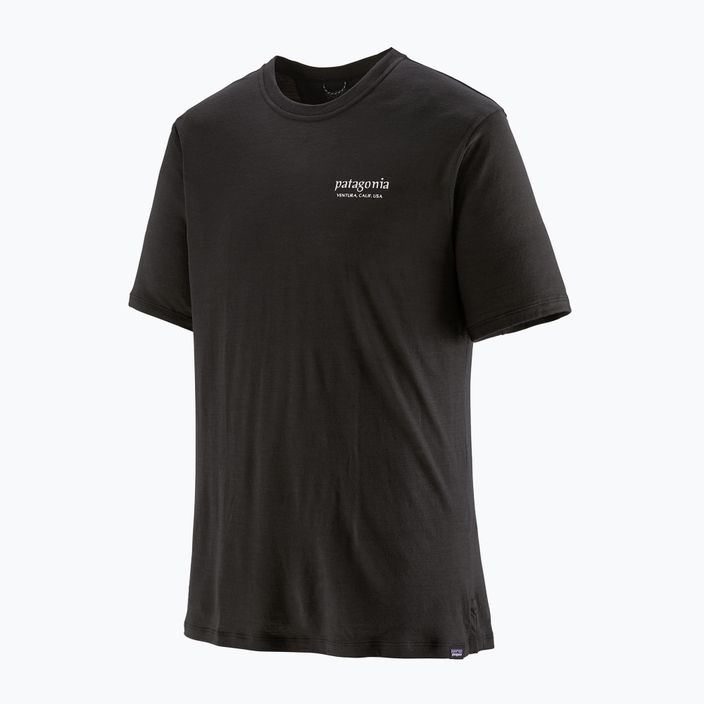 Tricou pentru bărbați Patagonia Cap Cool Merino Blend Graphic Shirt heritage header/black 3