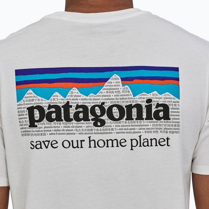 Bărbați Patagonia P-6 Mission Organic tricou de trekking alb pentru bărbați 3