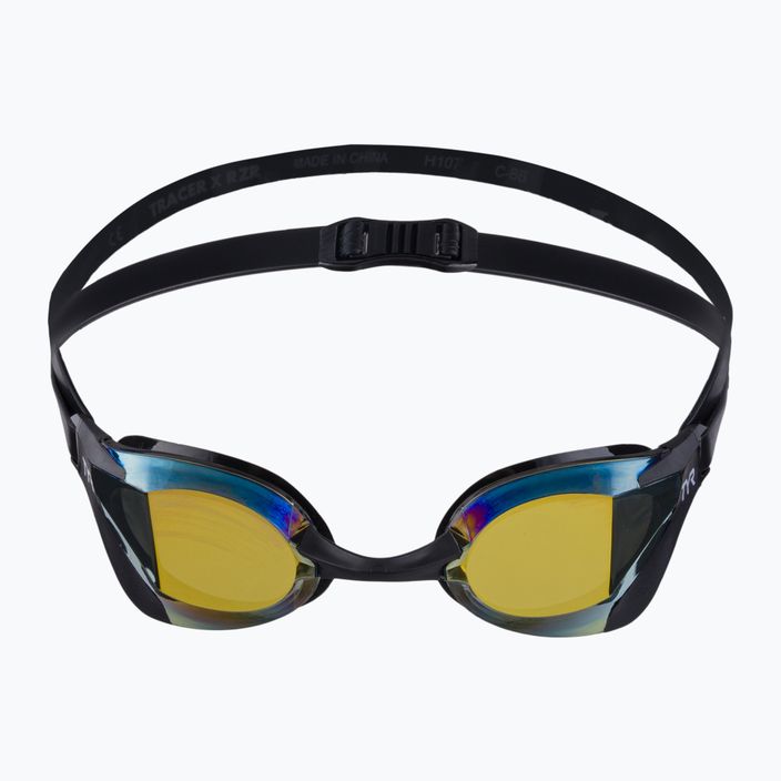 Ochelari de înot TYR Tracer-X RZR Mirrored Racing negru-galbeni LGTRXRZM_751 2