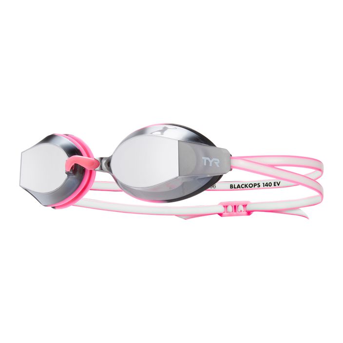 Ochelari de înot pentru femei  TYR Blackops 140 Ev Racing Mirrored silver/ pink/ white 2