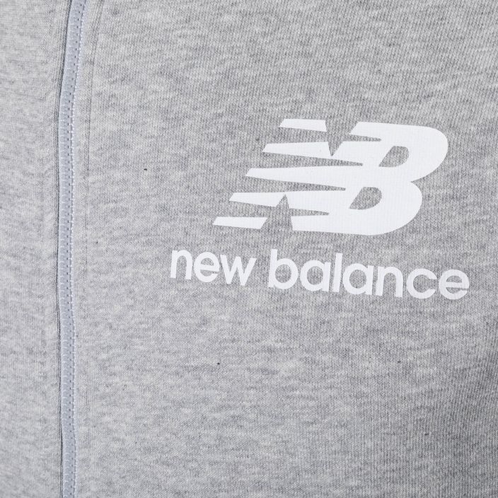 Tricou pentru bărbați New Balance Essentials Stacked Full gri pentru bărbați 3