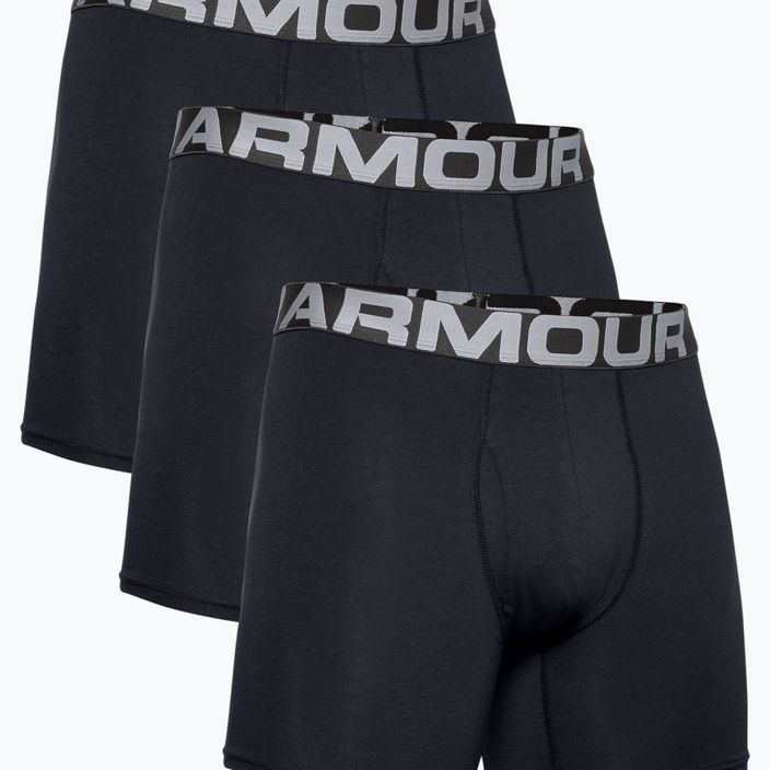 Boxeri pentru bărbați Under Armour Charged Cotton 6 în pachet de 3 bucăți negru UAR-1363617001 6