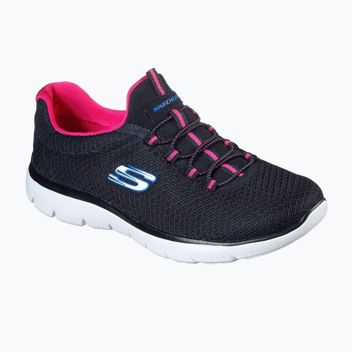 Pantofi de antrenament pentru femei SKECHERS Summits negru/roz cald 11