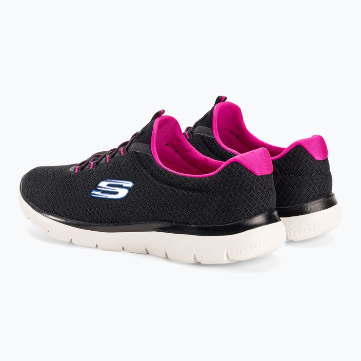 Pantofi de antrenament pentru femei SKECHERS Summits negru/roz cald 3