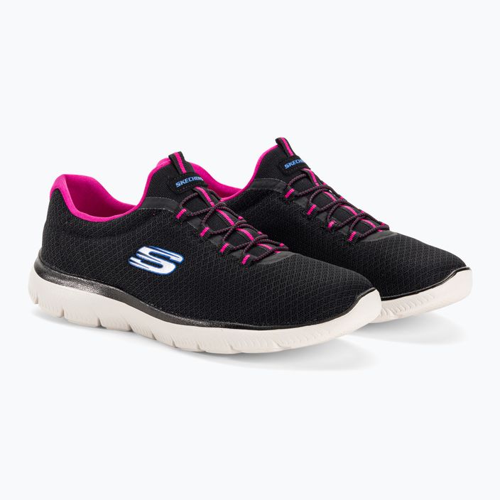 Pantofi de antrenament pentru femei SKECHERS Summits negru/roz cald 4