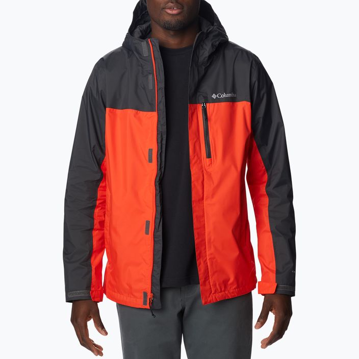 Columbia Pouring Adventure jachetă de ploaie cu membrană pentru bărbați negru/roșu 1760061 3