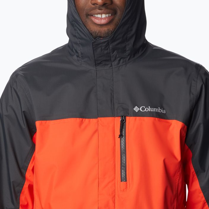 Columbia Pouring Adventure jachetă de ploaie cu membrană pentru bărbați negru/roșu 1760061 5