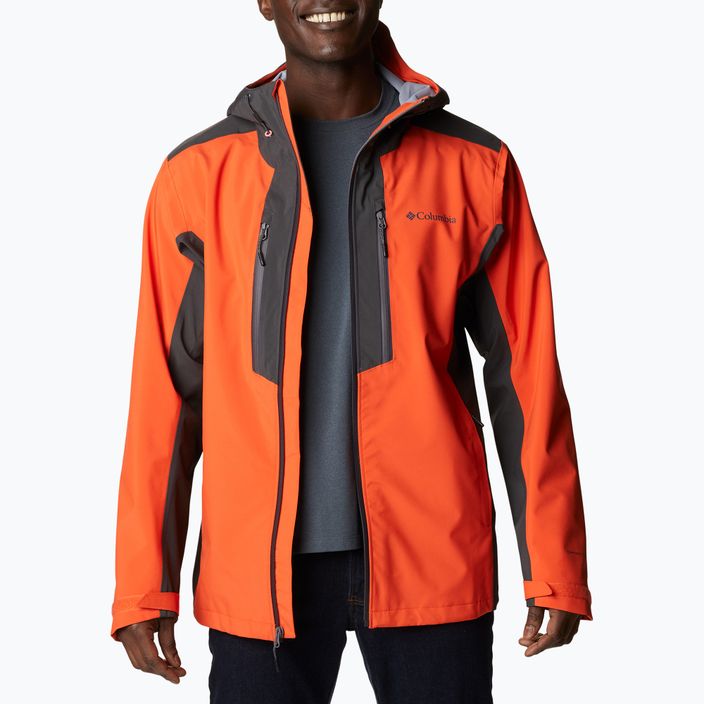 Jachetă de ploaie pentru bărbați Columbia Peak Creek Shell 813 orange 1988892 4