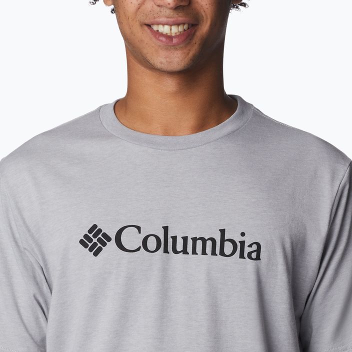 Tricou de trekking pentru bărbați Columbia CSC Basic Logo gri 1680053041 4