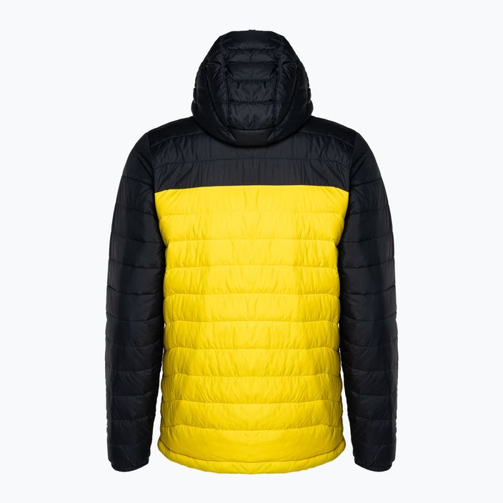 Columbia Powder Lite Hooded jachetă de puf pentru bărbați negru/galben 1693931 2