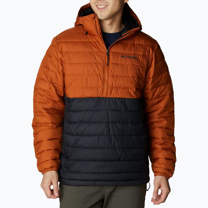 Columbia Powder Lite Anorak jachetă pentru bărbați în jos portocaliu și negru 6