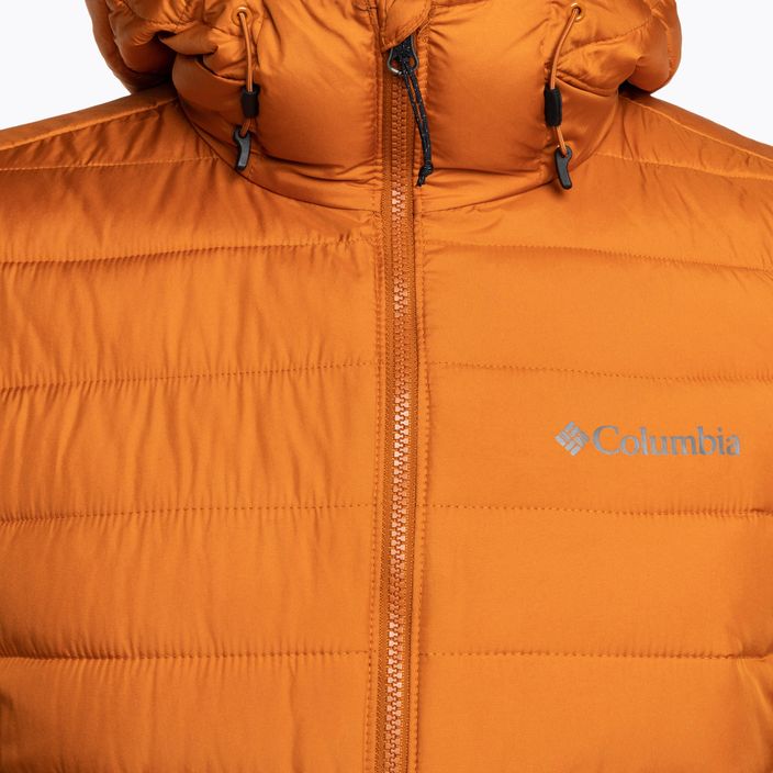 Columbia Powder Lite Anorak jachetă pentru bărbați în jos portocaliu și negru 3