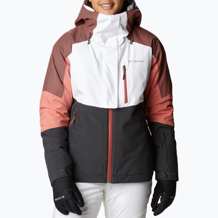 Columbia Snow Slab Blackdot jachetă de schi pentru femei negru și roșu 2007551