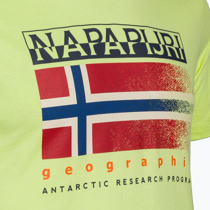 Tricou pentru bărbați Napapijri S-Kreis yellow sunny 3
