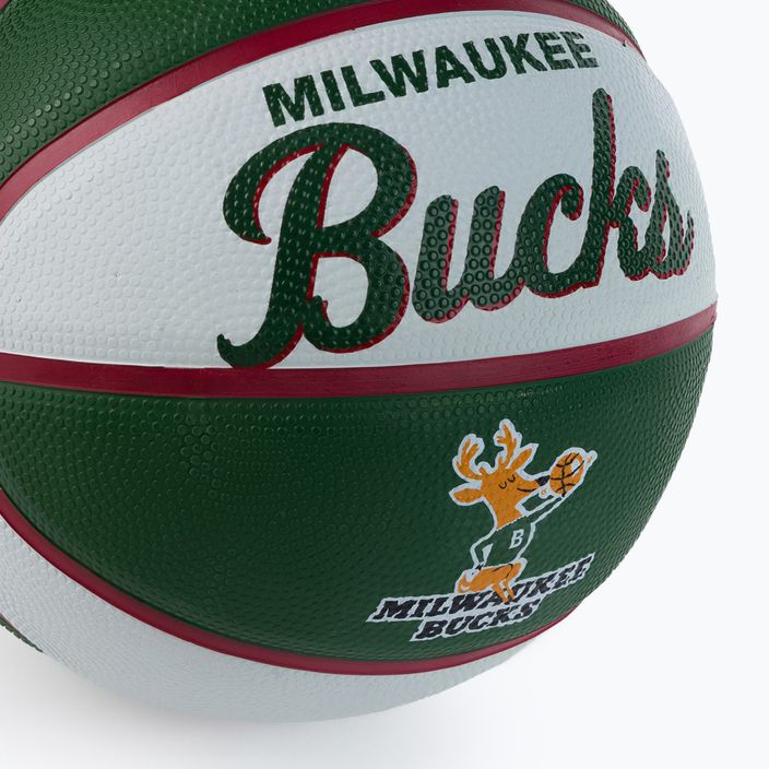 Mini baschet Wilson NBA Team Retro Mini Milwaukee Bucks verde WTB3200XBMIL 3