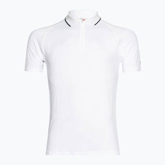 Tricou pentru bărbați Wilson Team Seamless Polo 2.0 bright white