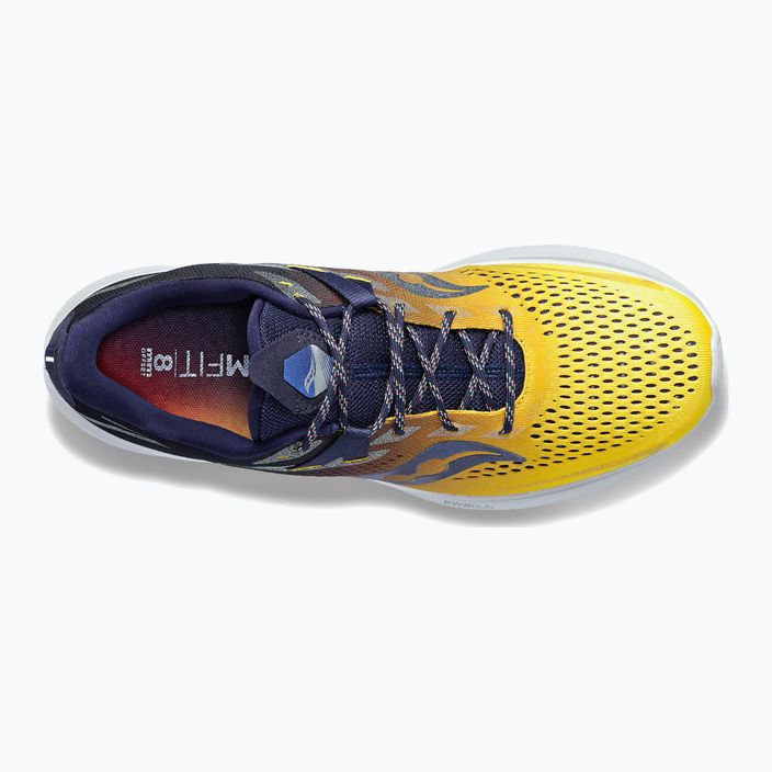 Saucony Ride 15 pantofi de alergare pentru bărbați albastru marin și galben S20729-65 11